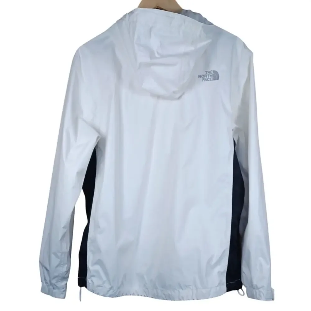 The North Face Women's Large HyVent Waterproof Hooded Rain Jacket White/Black - Picture 3 of 11
